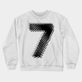 blurred 7 in black Crewneck Sweatshirt
